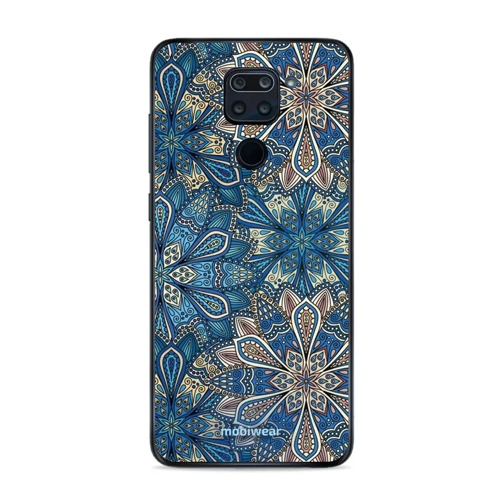 Carcasa Mobiwear Glossy pentru Xiaomi Redmi Note 9, albastra, rezistenta la socuri si zgarieturi, set 1 husa