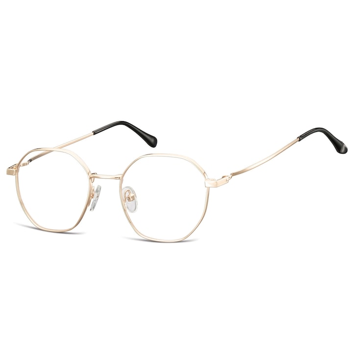 Ochelari de vedere unisex Sunoptic, L126C, cu etui si laveta, auriu