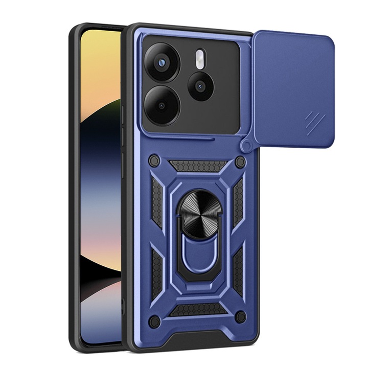 Husa pentru Xiaomi Redmi Note 14 4G (Standard) cu protectie camera, Accesorio CamShield Series, Blue
