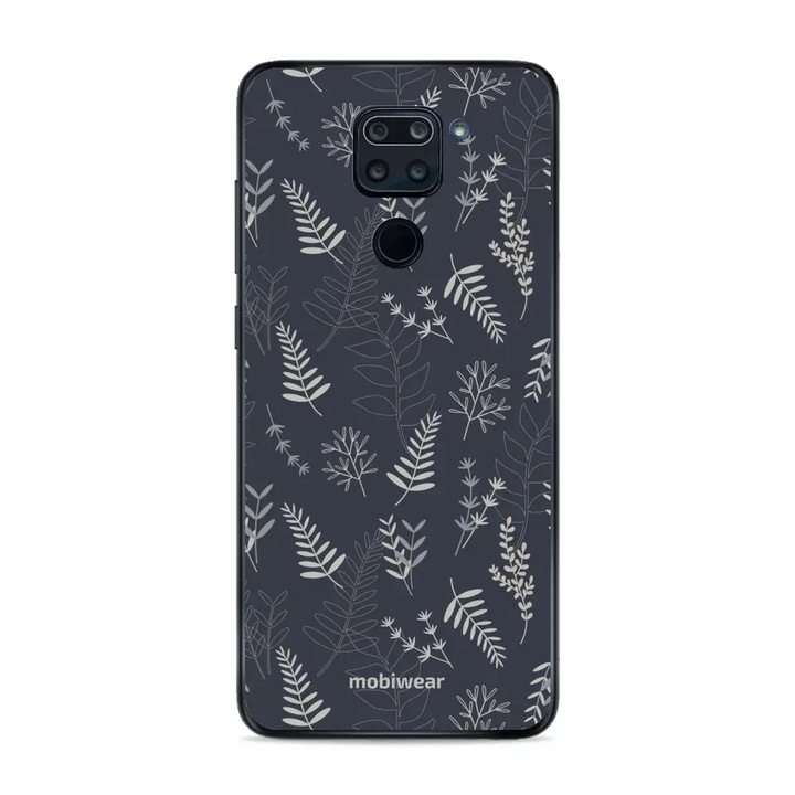 Husa telefon Mobiwear Glossy pentru Xiaomi Redmi Note 9, design floral, rezistent la socuri si zgarieturi, multicolor