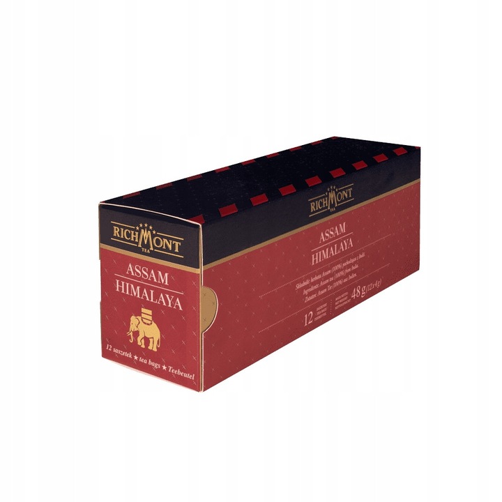 Ceai negru Richmont Assam, 12 pliculete, 48g
