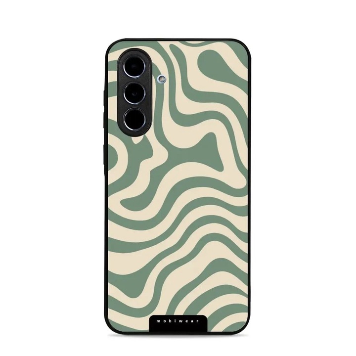 Mobiwear Glossy tok Samsung Galaxy A56 5G telefonhoz, zöld, elegáns design, ütésálló