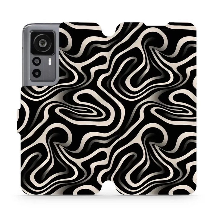 Husa flip Mobiwear pentru Xiaomi 12T / 12T Pro, design elegant, rezistent la socuri si zgarieturi, multicolor