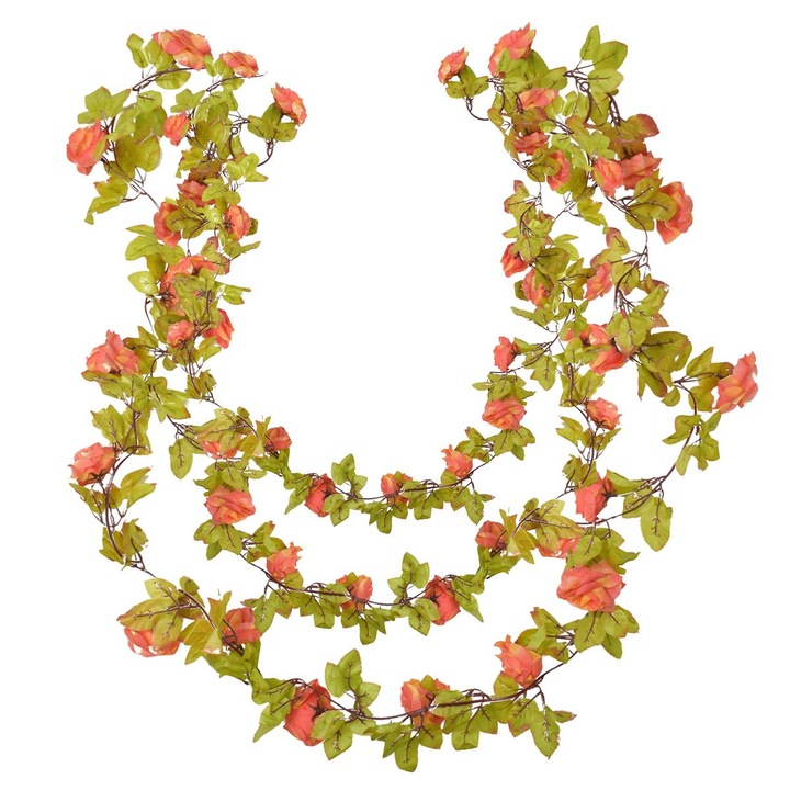 3 db műnövény készlet, füzér típusú, Naimeed D5008, Narancs, 2m