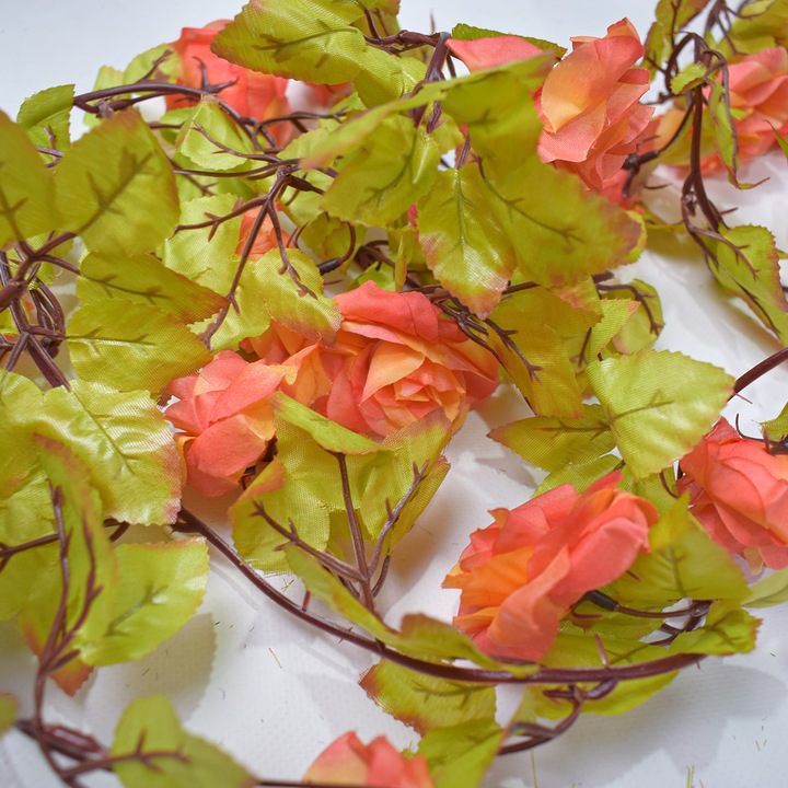 3 db műnövény készlet, füzér típusú, Naimeed D5008, Narancs, 2m