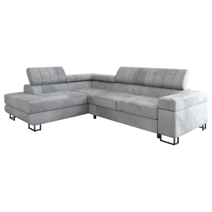 Coltar rabatabil Wales Premium Stanga, MIRJAN 24, gri, 203x271x71 cm