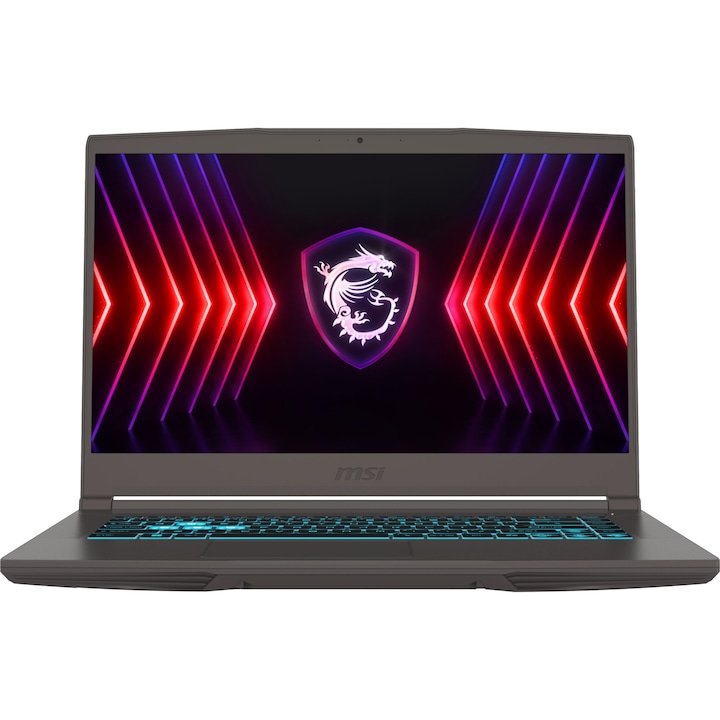 Лаптоп MSI Thin 15 B13V с Intel Core i7-13620H (1.8/4.9GHz, 24M), 16 GB, 512GB M.2 NVMe SSD, NVIDIA RTX 4050 6GB GDDR6 DLSS 3, Free DOS, Черен