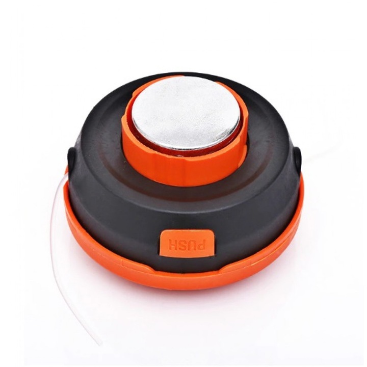 Cap Motocoasa Tipla Portocaliu cu Gri Craft-Tec MX219, Doua Fire Reglabile, Adaptoare Incluse