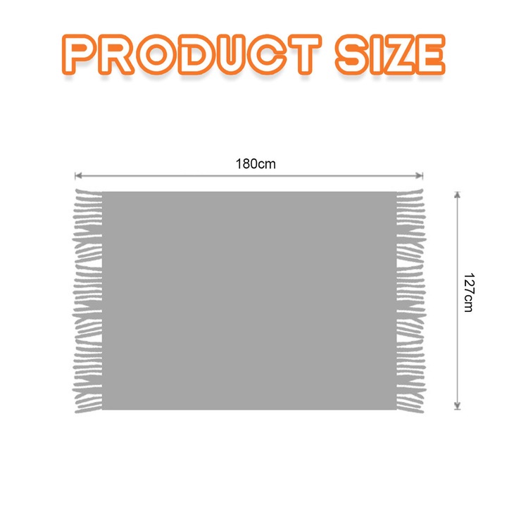 Patura decorativa din bumbac reciclat, multicolor, 130x170cm, set de paturi Vintage Series