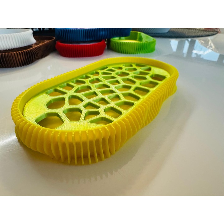 Savoniera 3D, model Wave, Galben/Lime