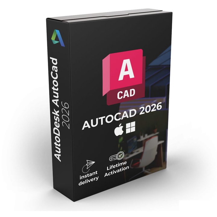 Elektronikus licenc 1 év, Autodesk, AutoCAD 2026, PC|MAC, angol
