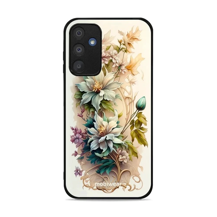 Husa telefon, Mobiwear, pentru Samsung Galaxy A15 / A15 5G, design floral, rezistent la socuri si zgarieturi, multicolor