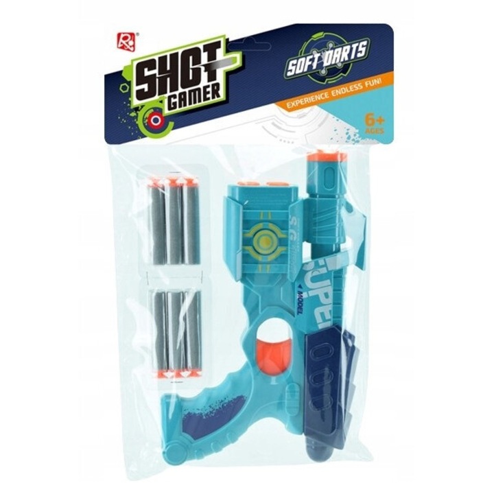 Arma de jucarie Norimpex, Shot Gamer, cu 6 cartuse din spuma