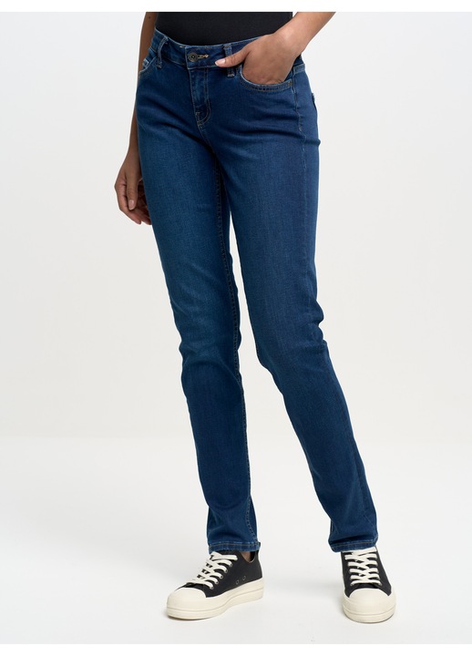 Дамски дънки Big Star Katrina 359, втален модел, наситено синьо, памук, полиестер, еластан