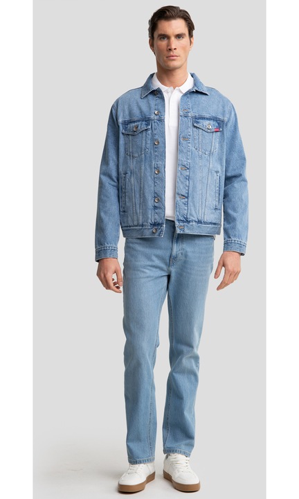 Geaca barbati, Big Star, Charlie Denim, albastra, denim, Albastru