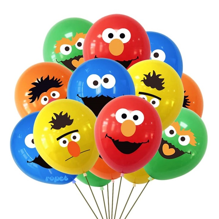 Set 14 baloane, latex, imprimeu color Muppets, 30cm, Ropet