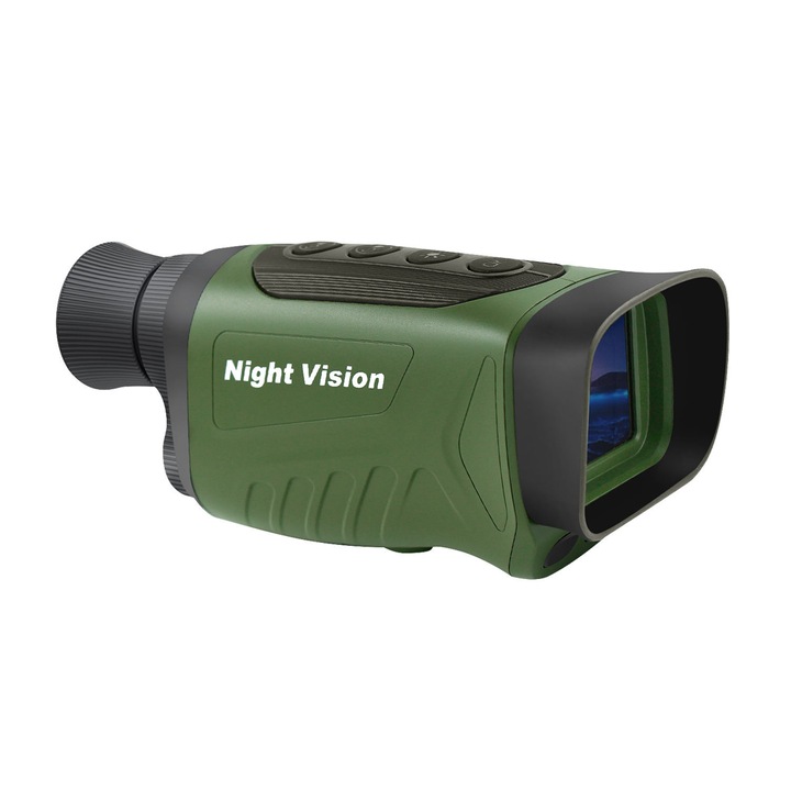Monocular Digital cu Night Vision 2.5K @30 fps, zoom digital 8X, zoom optic 6x, ecran LCD 2 inch, acumulator 18650 mAh, verde