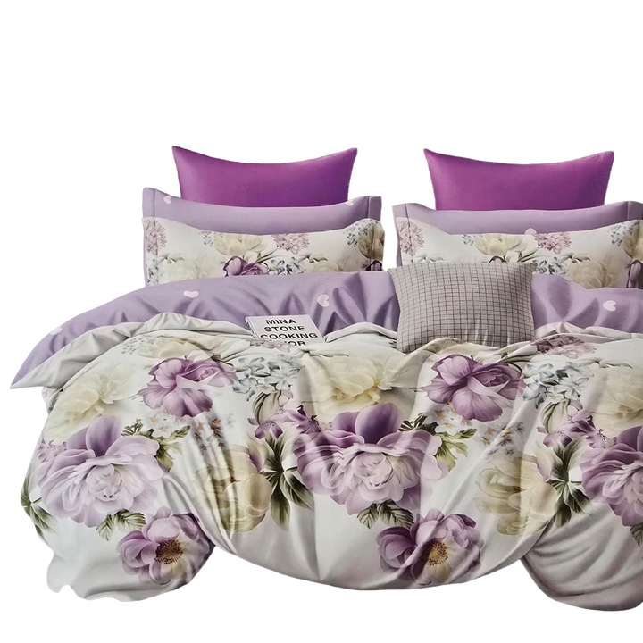 Lenjerie finet gros cu elastic, XXL - Model floral, 6 piese, Talo, 70% bumbac, 30% poliester