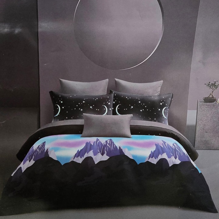 Lenjerie finet satinat cu elastic, XXL - Model stele, 4 piese, Talo, 19, 70% bumbac, 30% poliester