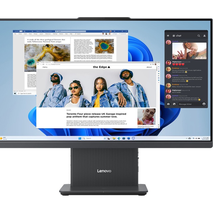 Настолен компютър Lenovo IdeaCentre 27ARR9 All-in-One, Процесор AMD Ryzen 3 7335U (3.0/4.3GHz, 8M), 16 GB, 512 GB SSD M.2 NVMe, AMD Radeon 660M, Free DOS
