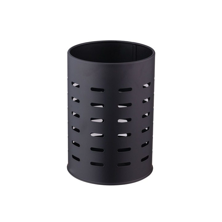 Suport tacamuri, Zanox, metal, 12.8 x 18 cm, negru