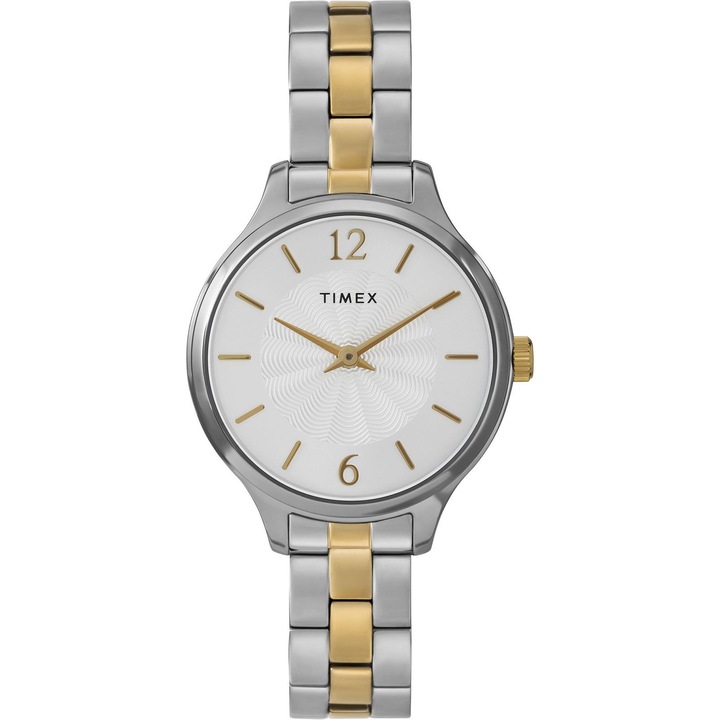 Ceas Timex Peyton, quartz, argint, 32mm, bratara din inox, rezistent la apa 30m