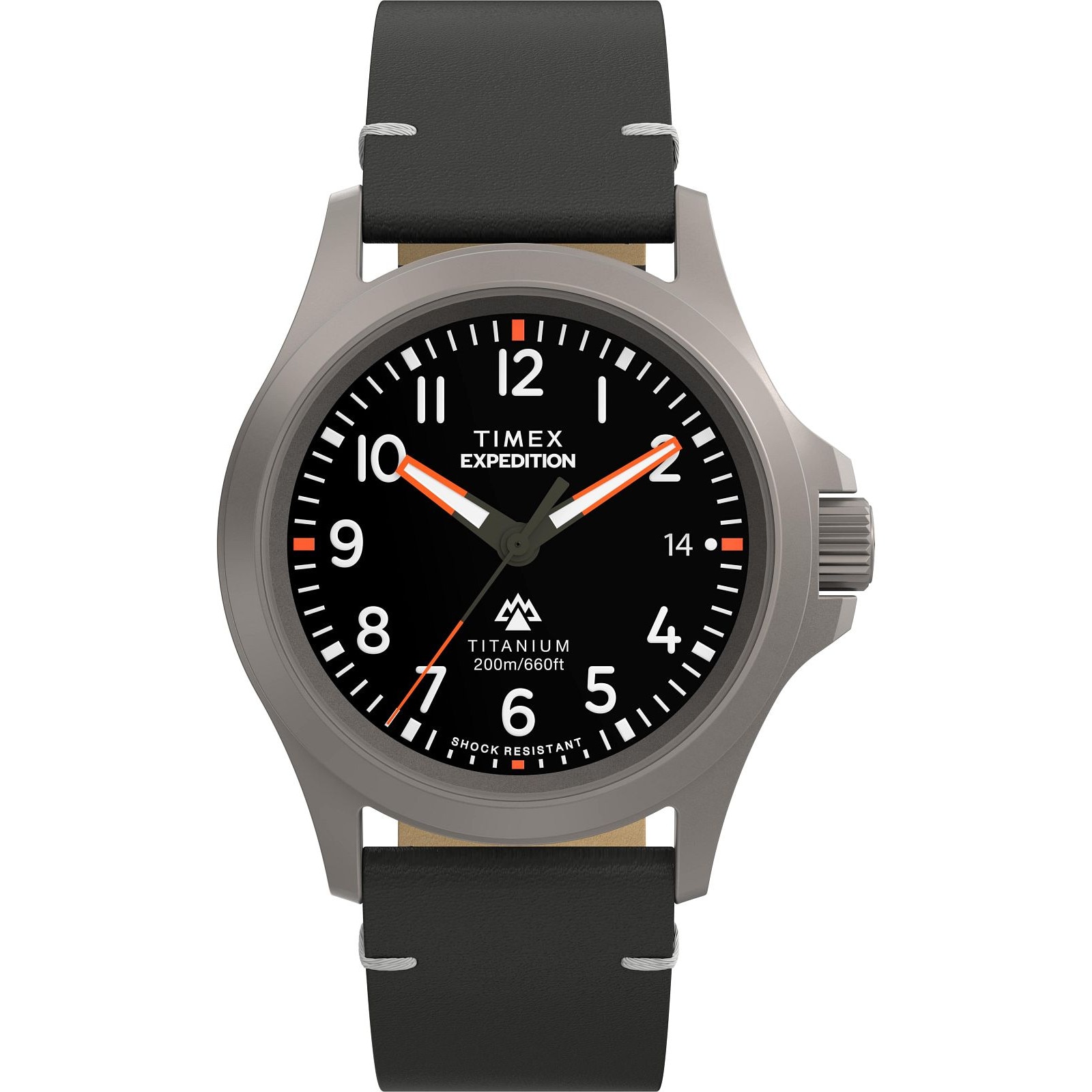Ceas Timex Expedition Titanium Quartz, 38mm, negru, curea textila