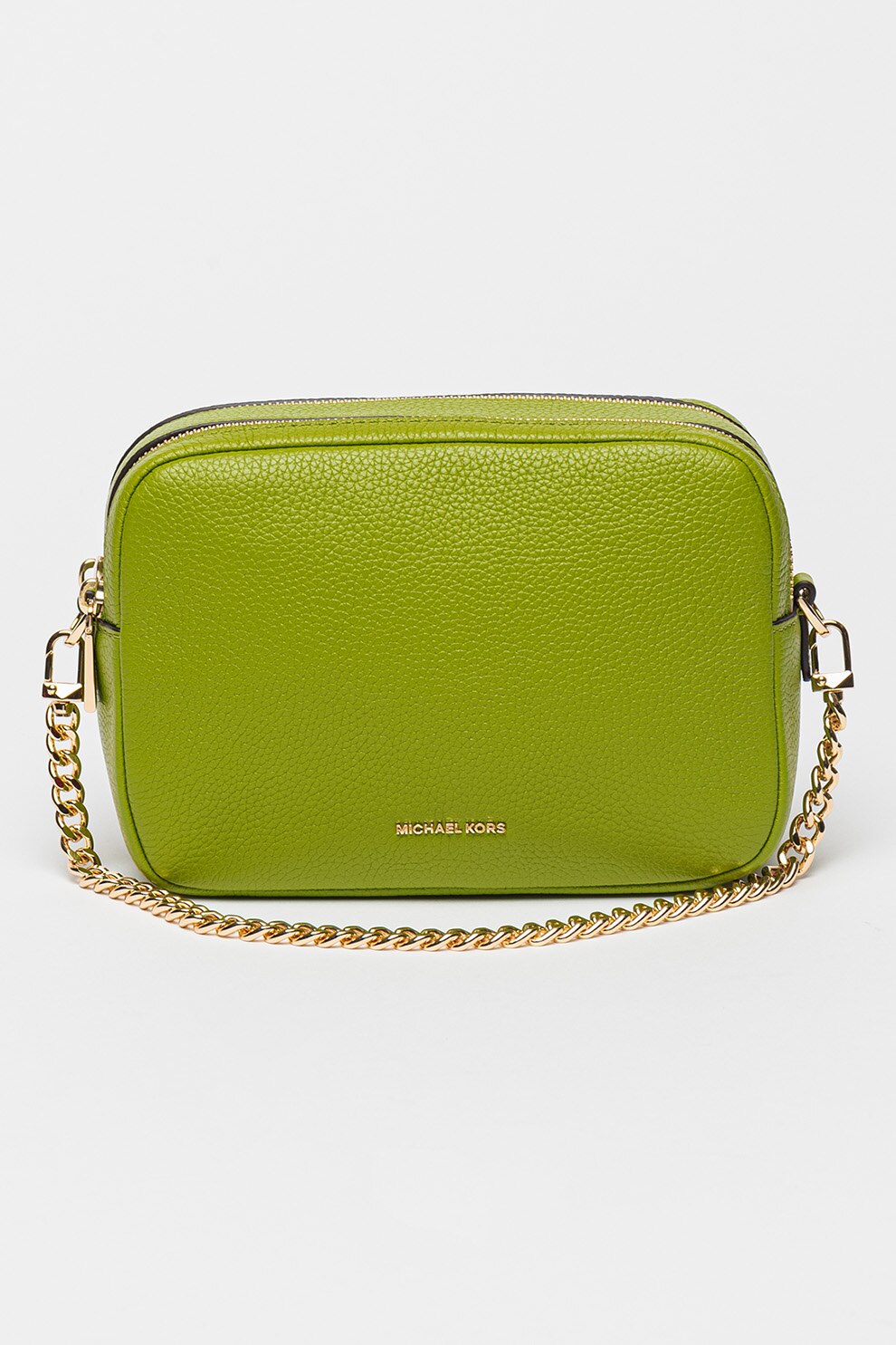 MKG。 Geantă crossbody Jet Set medie din piele granulată de culoare ROZ