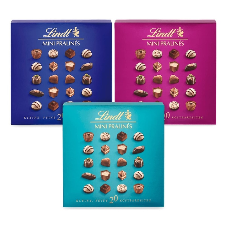 Mini Praline Asortate 3 Variante Lindt 36 buc 180 g