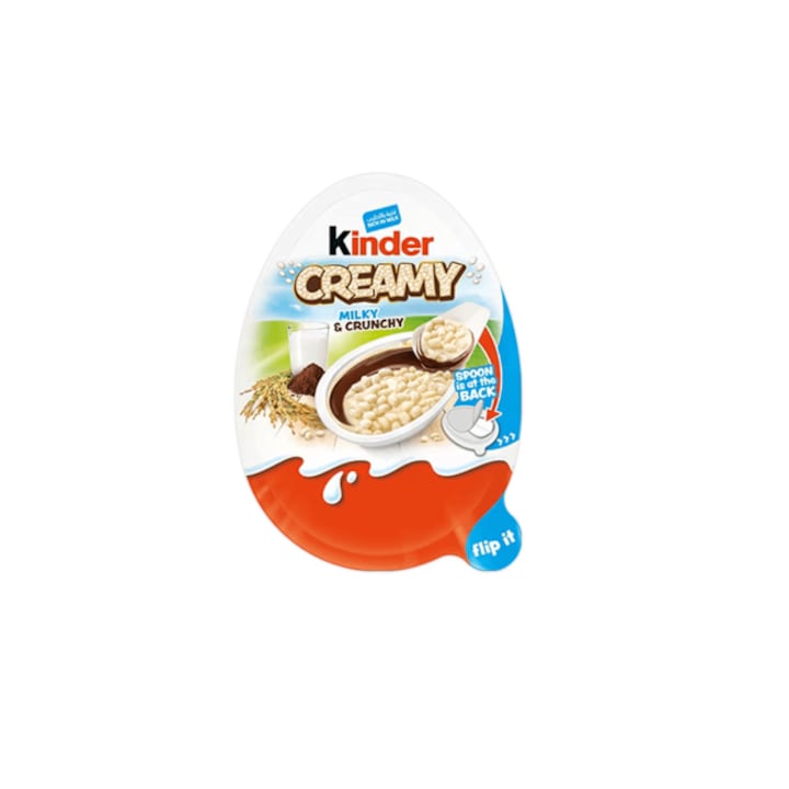 Kinder Creamy Milky Crunchy 19 g, Crema de Ciocolata Crocanta