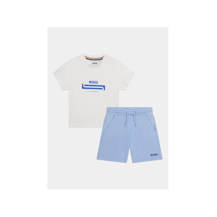 Compleu baieti, Boss, 303627171, Bumbac, Albastru, Albastru, 152 CM