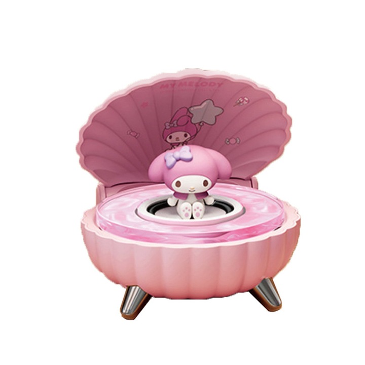 Hordozható hangszóró, 2 az 1-ben, Hangszóró/Éjszakai fény, Vezeték nélküli Bluetooth hangszóróház, kültéri és beltéri használatra, Bluetooth 5.0, USB C töltés, Gyermeknapi, karácsonyi ajándék, Rózsaszín, 120x120x66mm