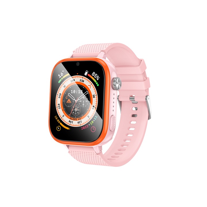 SmartWatch Hoco (Y101 4G), детски, BT 5.0, Мултифункционален + телефон, NanoSIM, 680mAh, Multilanguage, РОЗОВ