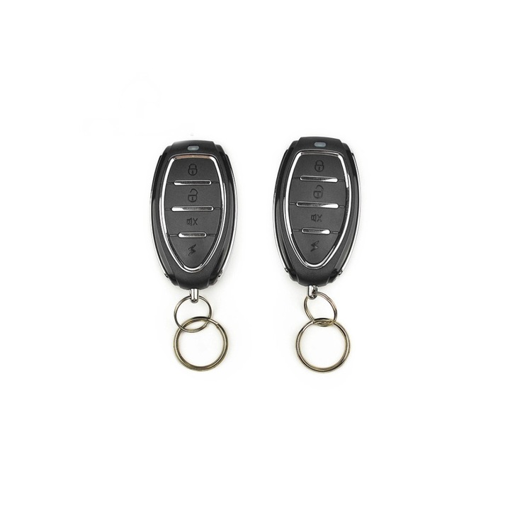 Set 2 telecomenzi cu 4 butoane pentru inchidere centralizata cu modul si iesire pentru sirena