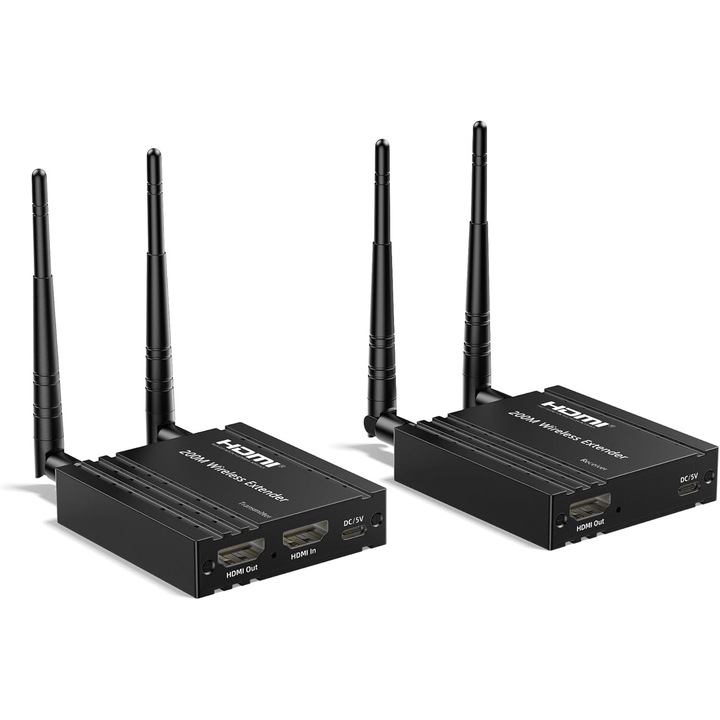 Kit Extender HDMI Wireless, 1080p, pana la 200m, PremiumCord, khext50-18