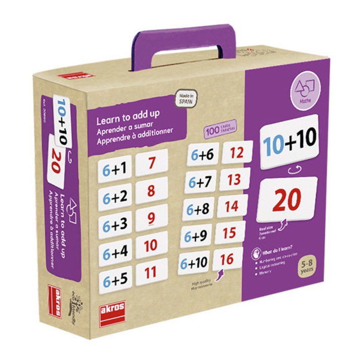 Joc educativ, Akros, Numarare, Adunarea cartilor pana la 20