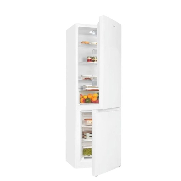 Изискан хладилник с фризер, капацитет 315 литра, H 186 см, инверторен компресор, No Frost, фризер с 4 звезди, отделение за плодове/зеленчуци, бързо охлаждане, електронен контрол на температурата, LED вътрешно осветление, обръщащи се врати, бял