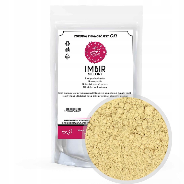 Condiment, Winoszarnia, Ghimbir Mielony, 500g, transparent, cu clip