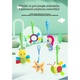 Jucarie spirala pentru carucior si patut AONYIYI®, sunet, include 3 pandantive de plus, oglinda de siguranta, jucarii senzoriale, plus de cristal, model leu, pentru fete si baieti, 0+, verde