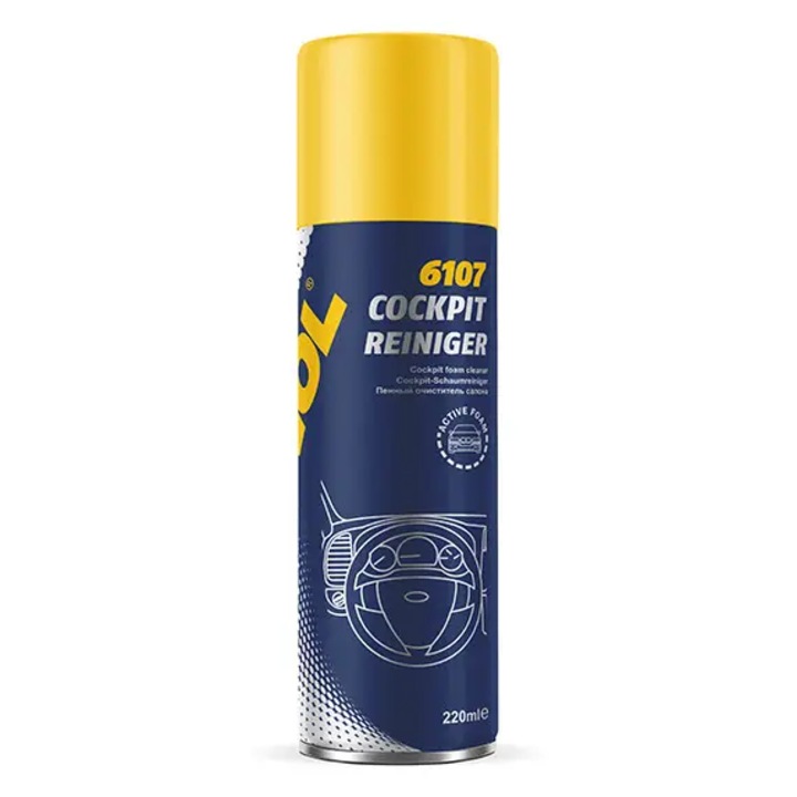 Spray bord cu spuma activa Mannol Cockpit-Reiniger NEW CAR 220ml