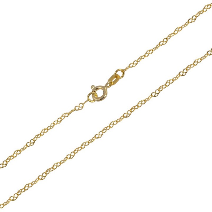 Lant dama, argint 925, culoare aurie