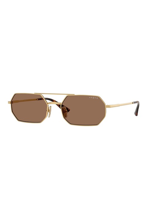 VOGUE EYEWEAR, Polarizált hatszögletű lencsés napszemüveg, 55-18-140, Aranyszín