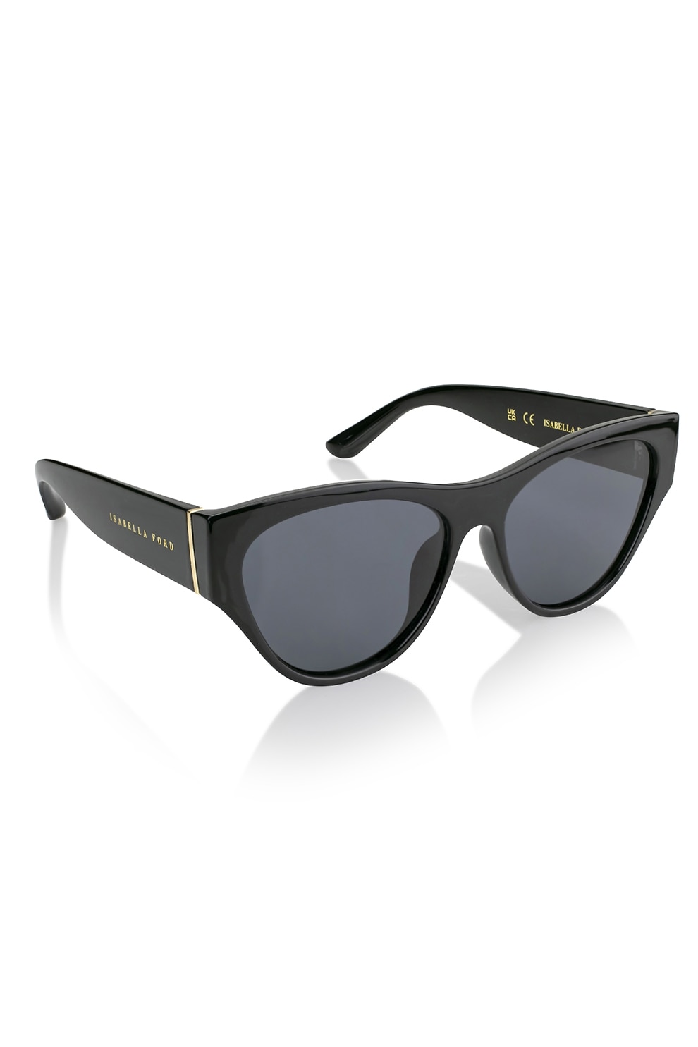 Isabella Ford, Ochelari de soare cat-eye polarizati, Negru, 55-17