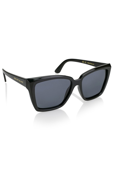 Philipp Blanc, Ochelari de soare unisex cat-eye masivi polarizati, 55-17-155, Negru