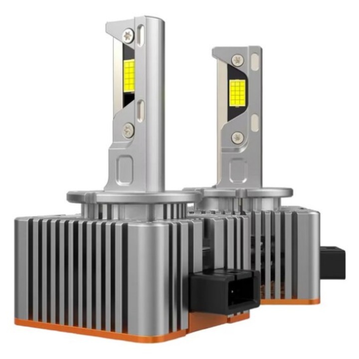 Комплект от 2 броя LED крушки за кола D1S ксенон конверсия, Canbus, 120W 21000LM 6000K