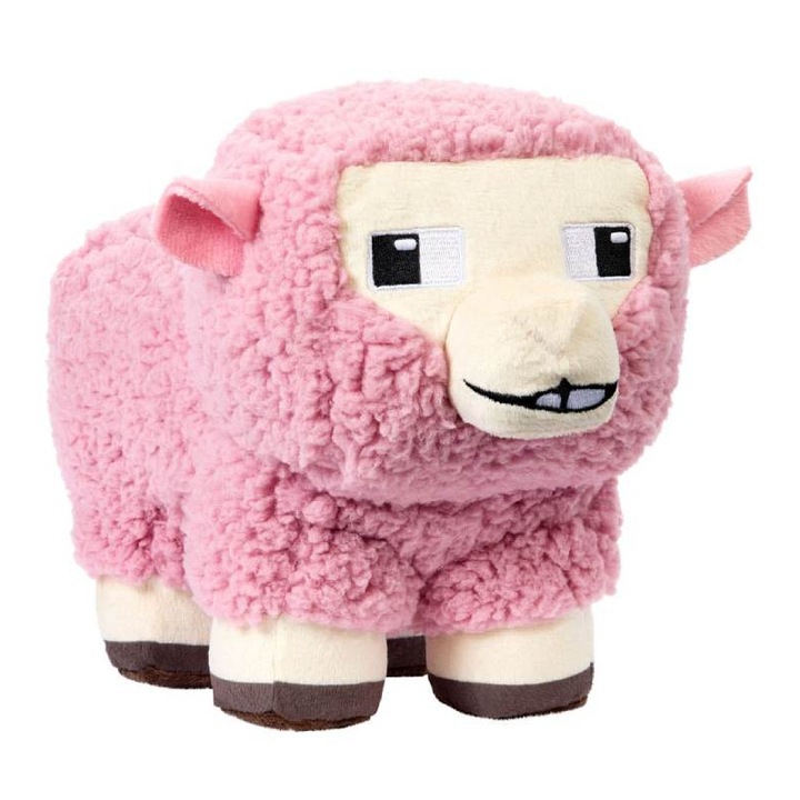 Jucarie de plus Mattel Minecraft Pink Sheep 20 cm (jfp56)