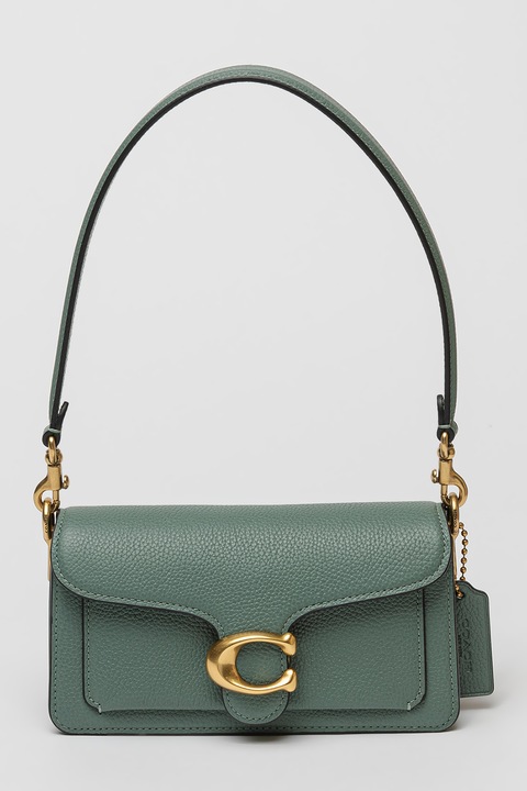 COACH, Geanta de piele cu bareta de umar Tabby, Verde persan