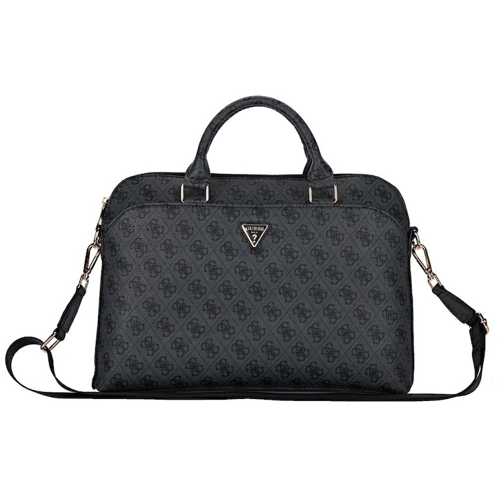 Чанта за лаптоп, Guess 15", еко кожа, черна