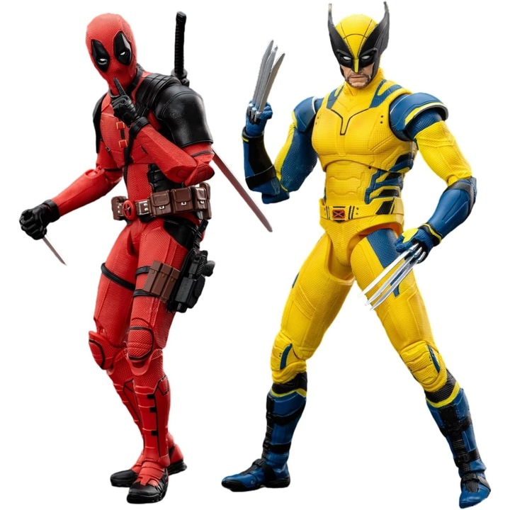 Set 2 Figurine Wolverine and Dead，pachet de 2 figurine de actiune, 7 inchi, la scara 1/10, Seria Legends, jucarii de colectie cu o multime de accesorii Cadou