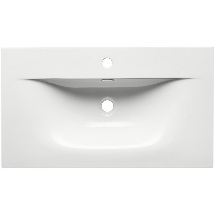 Lavoar Olim Ceramica Seria SORRISO, Lavoar Incastrat pentru Mobilier, Alb, 80cm